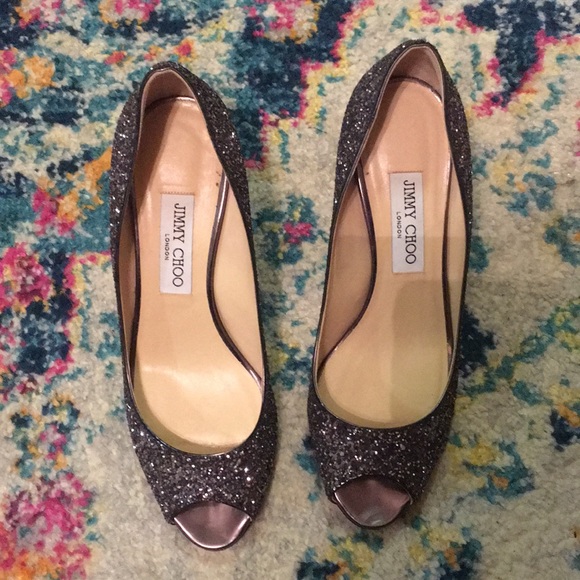 Jimmy choo glitter heels 38.5 - Picture 2 of 4
